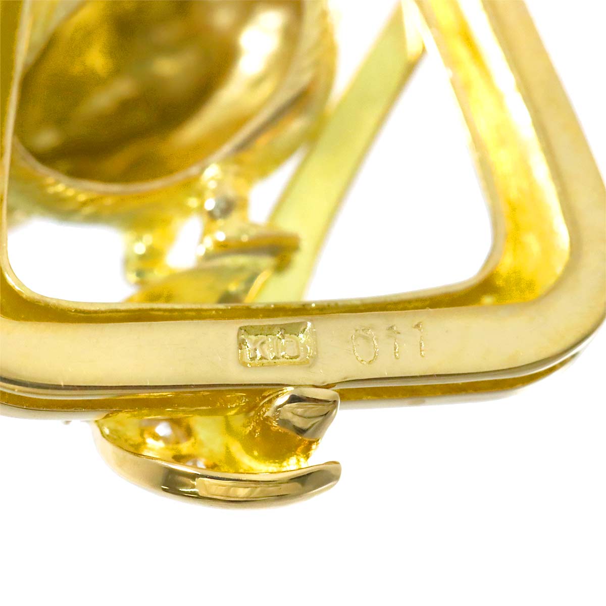 Diamond 0.11ct Necklace 18K YG Yellow Gold 750