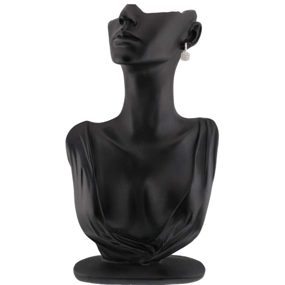 Diamond 0.40ct/0.40ct Earrings Pierced 18K K18 WG 750