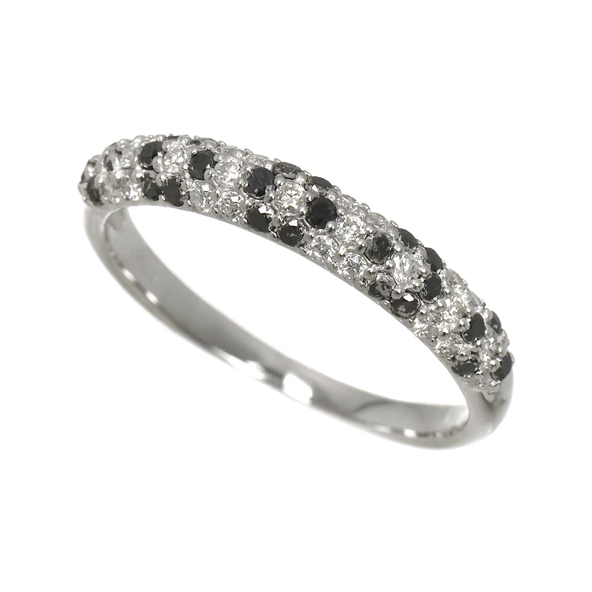 Diamond 0.51ct Ring 18K K18 WG White Gold size6.25-6.5(US)