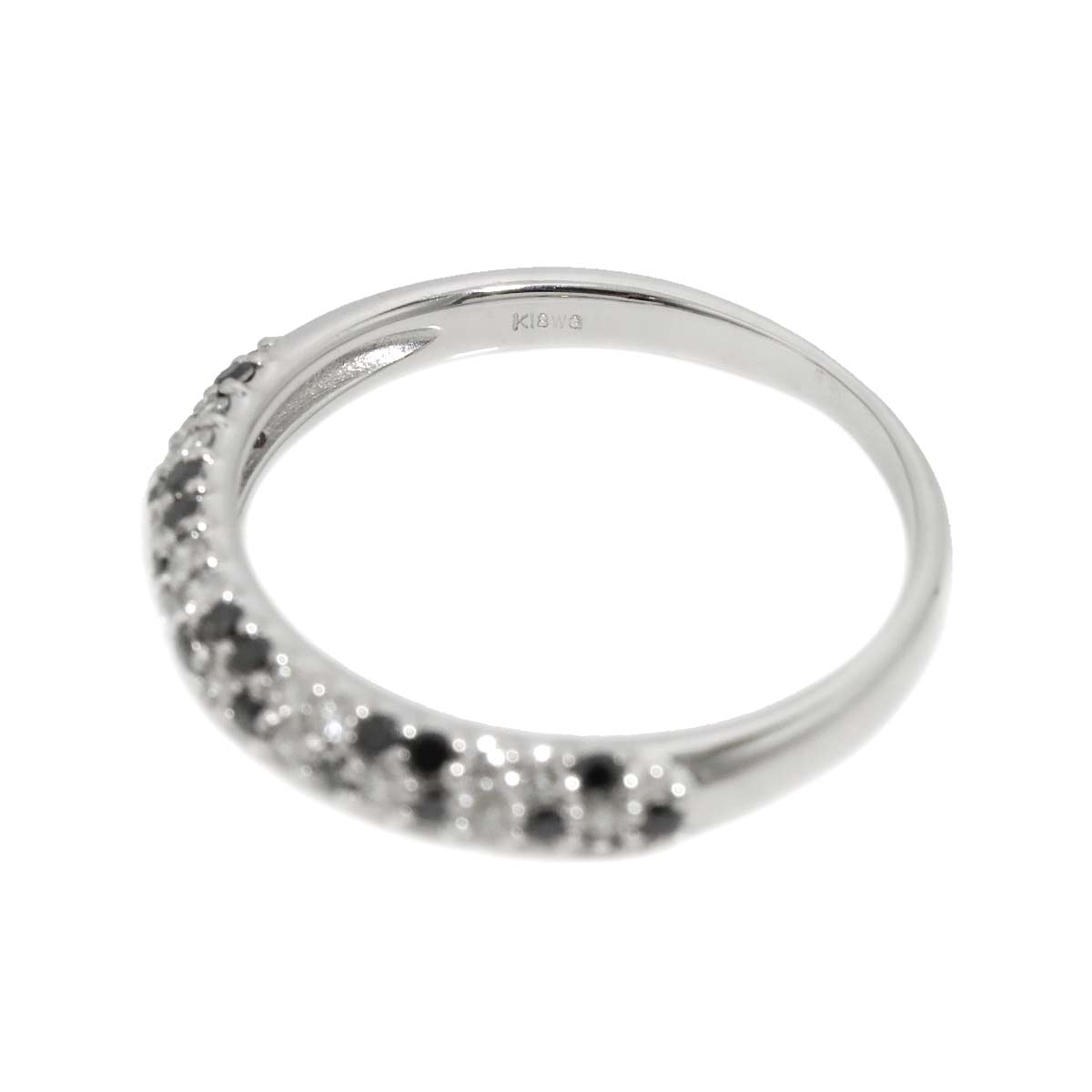 Diamond 0.51ct Ring 18K K18 WG White Gold size6.25-6.5(US)