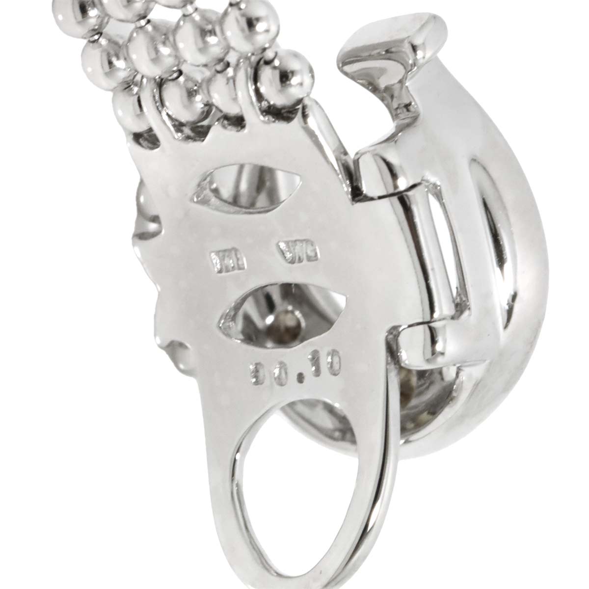 Diamond 0.10ct Ring 18K WG White Gold 750 free size