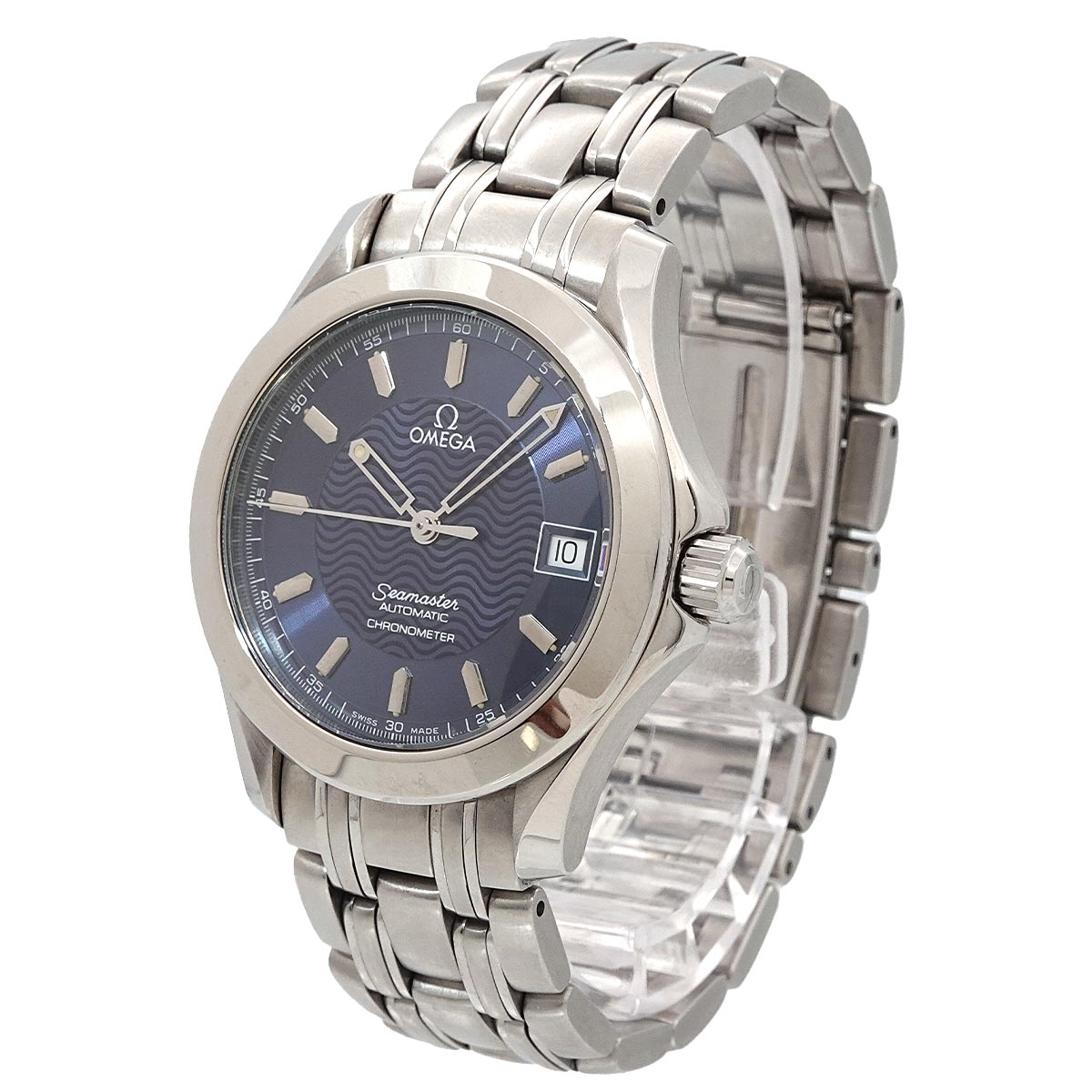 Seamaster 120m 2501 81 Automatic Date Navy Dial Mens Watch