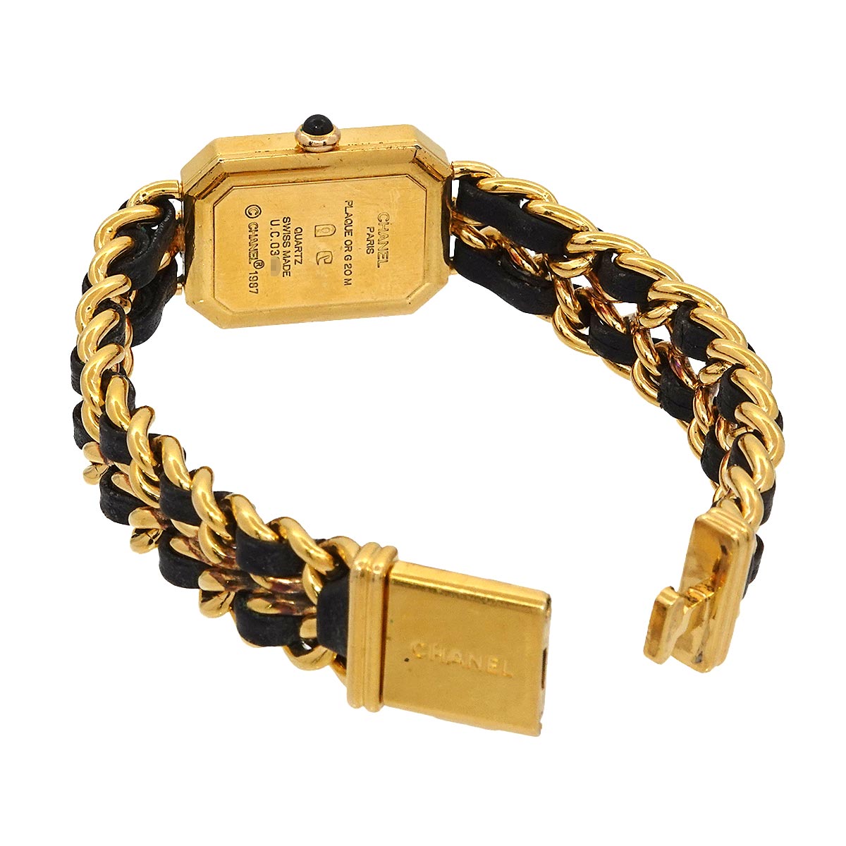 Premiere Size XL H0001 Vintage Quartz Black Dial Ladies Watch