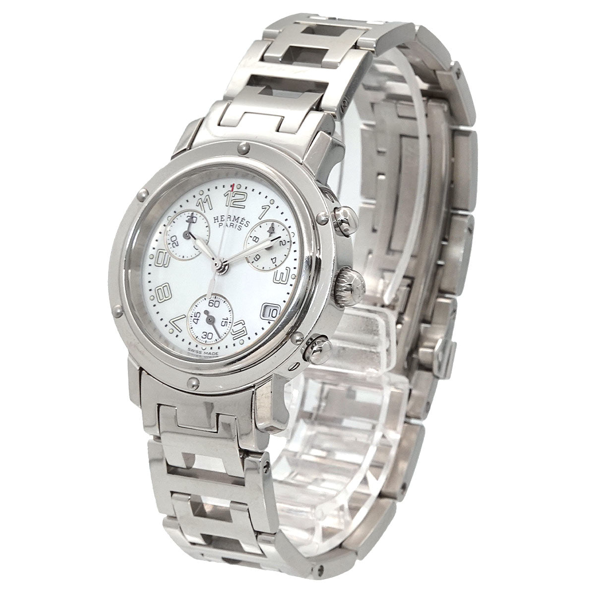 Clipper Chronograph CL1 310 Date White Shell Dial Ladies