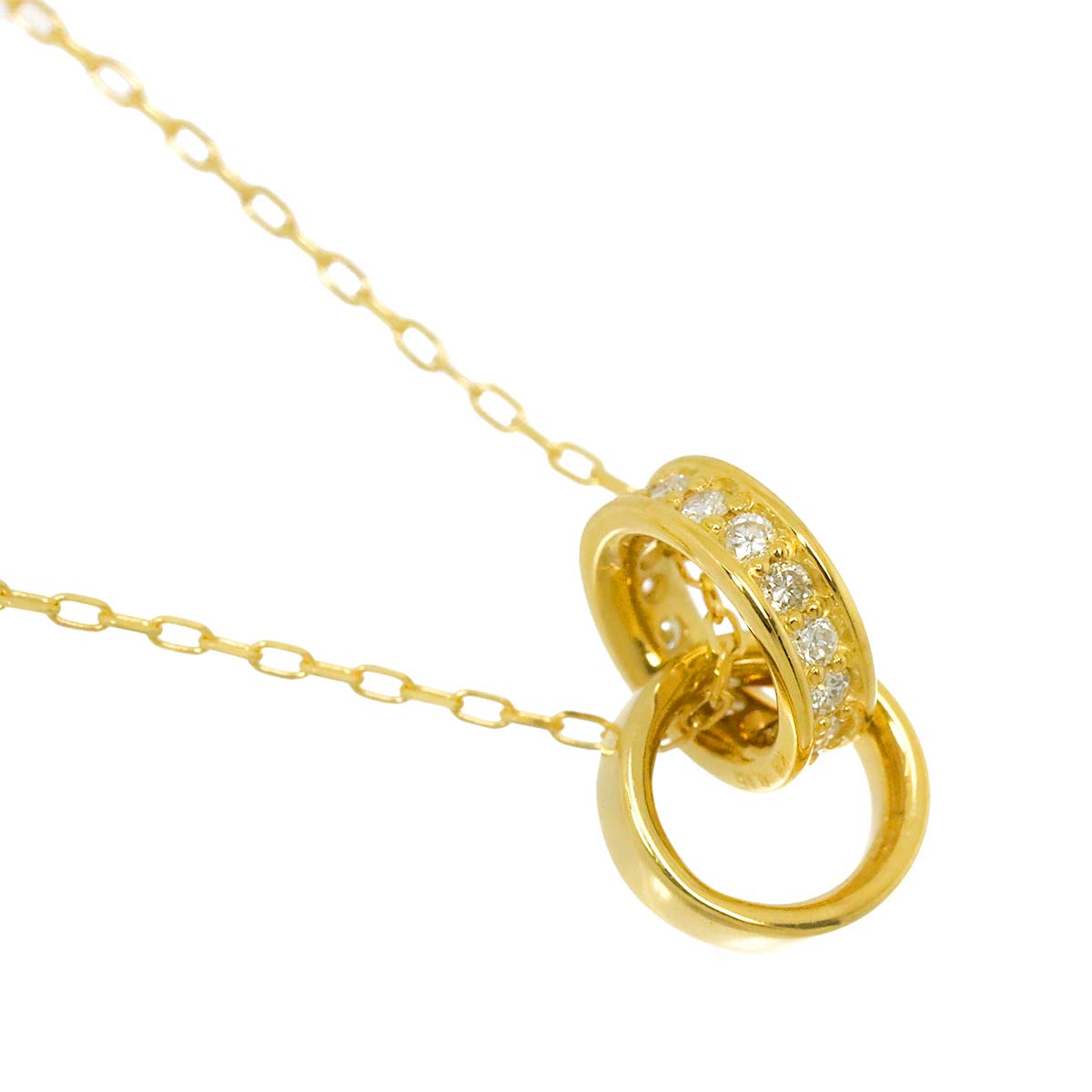 Diamond 0.15ct Necklace 18K YG Yellow Gold 750