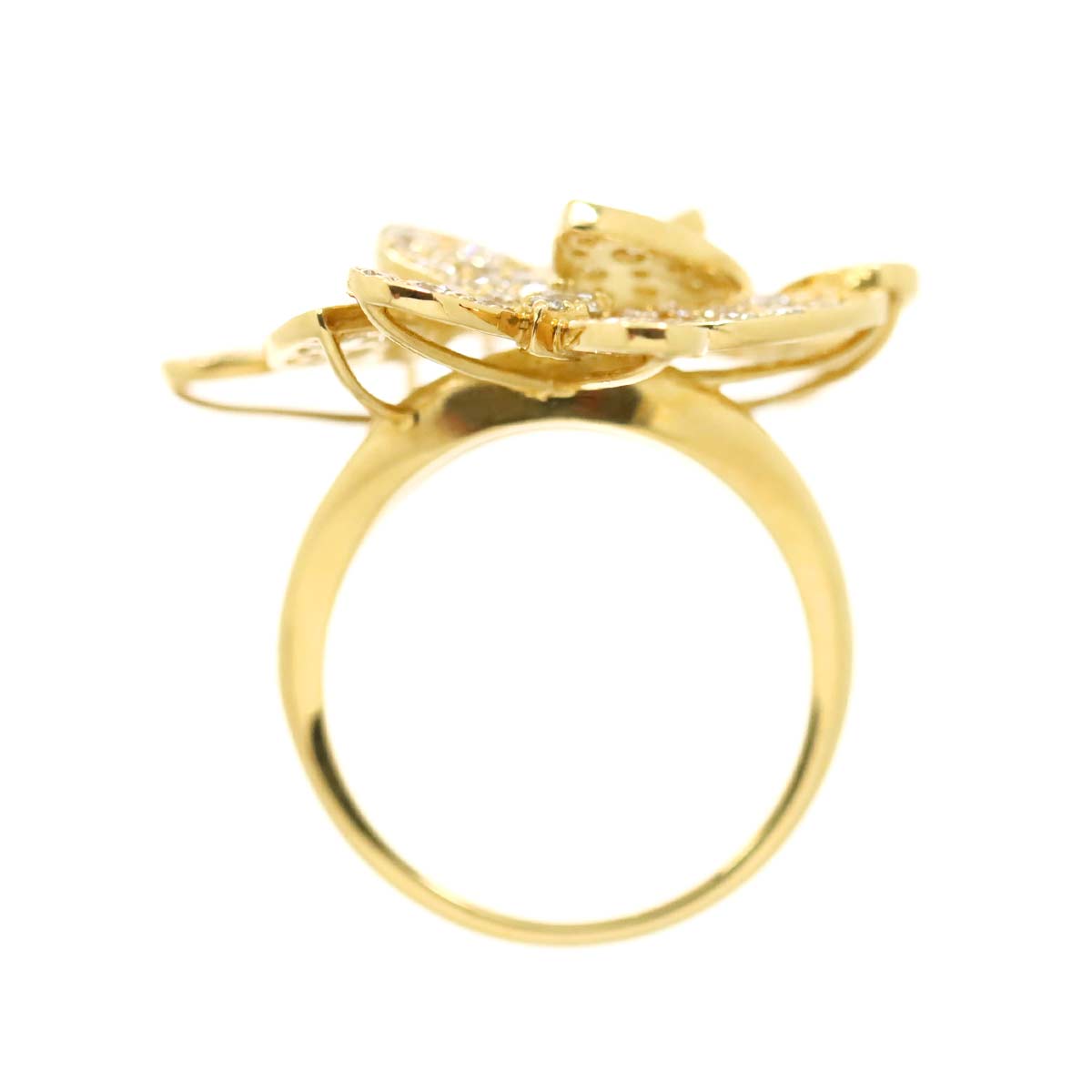 Diamond 2.00ct Ring 18K YG Yellow Gold 750 5.5-5.75(US)
