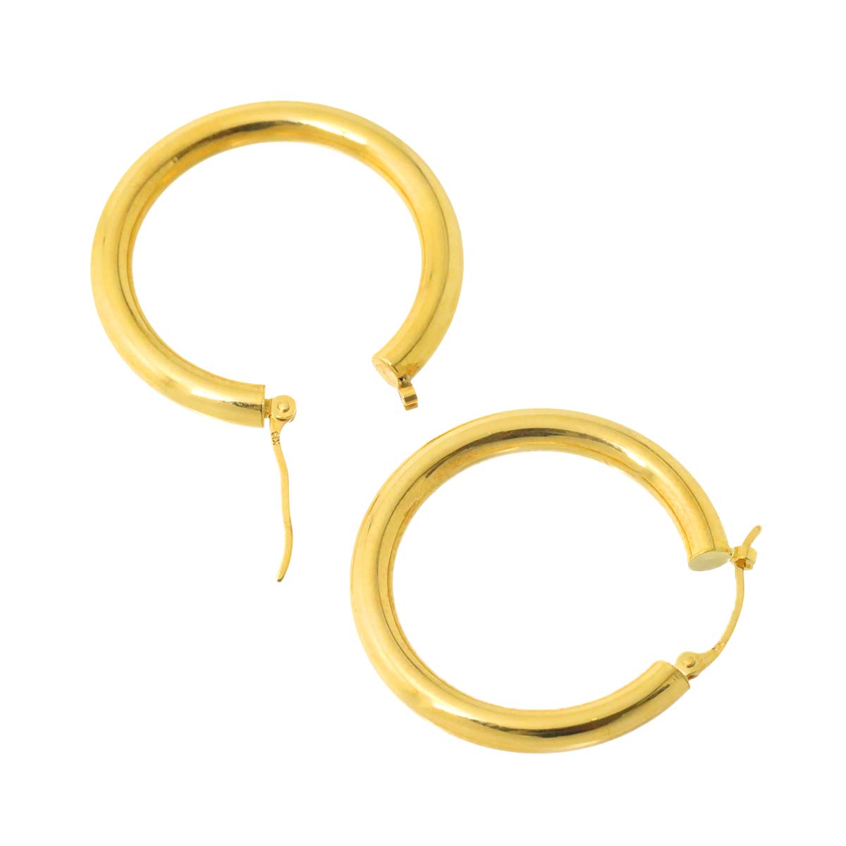 Earrings Pierced 18K K18 YG Yellow Gold 750