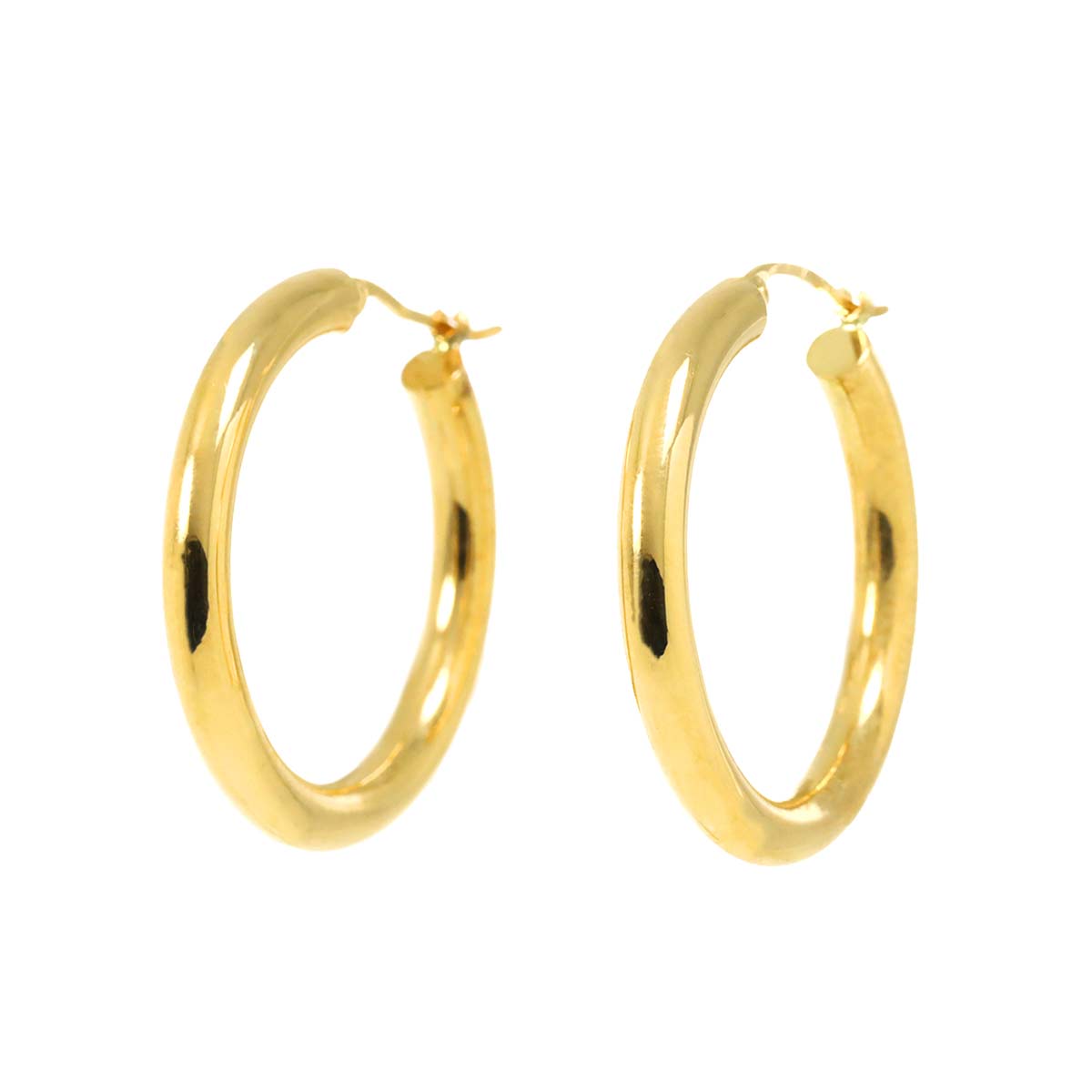 Earrings Pierced 18K K18 YG Yellow Gold 750