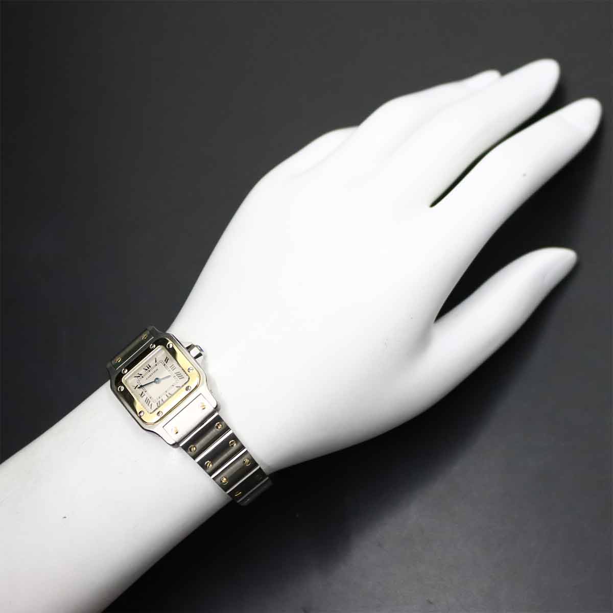 Santos Galbee W20012C4 K18YG Cream Dial Ladies Watch