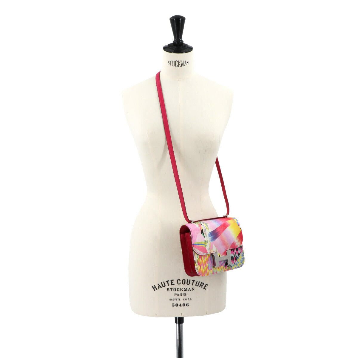 Constance 3 Mini 18 Marble Shoulder Bag Veau Swift Silk