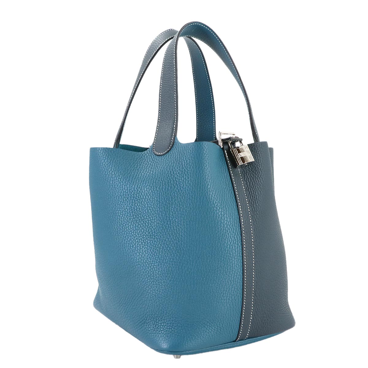 Picotin Lock Casaque MM Hand Bag Taurillon Clemence Vert cypres