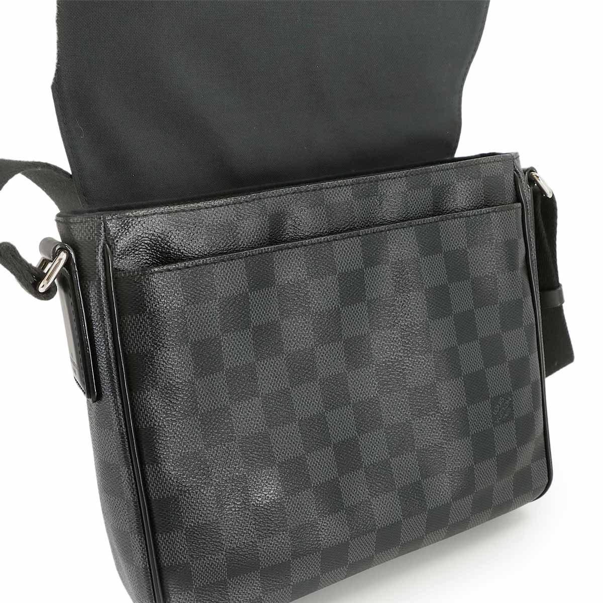 Damier Graphite District PM Shoulder Bag Black N41260