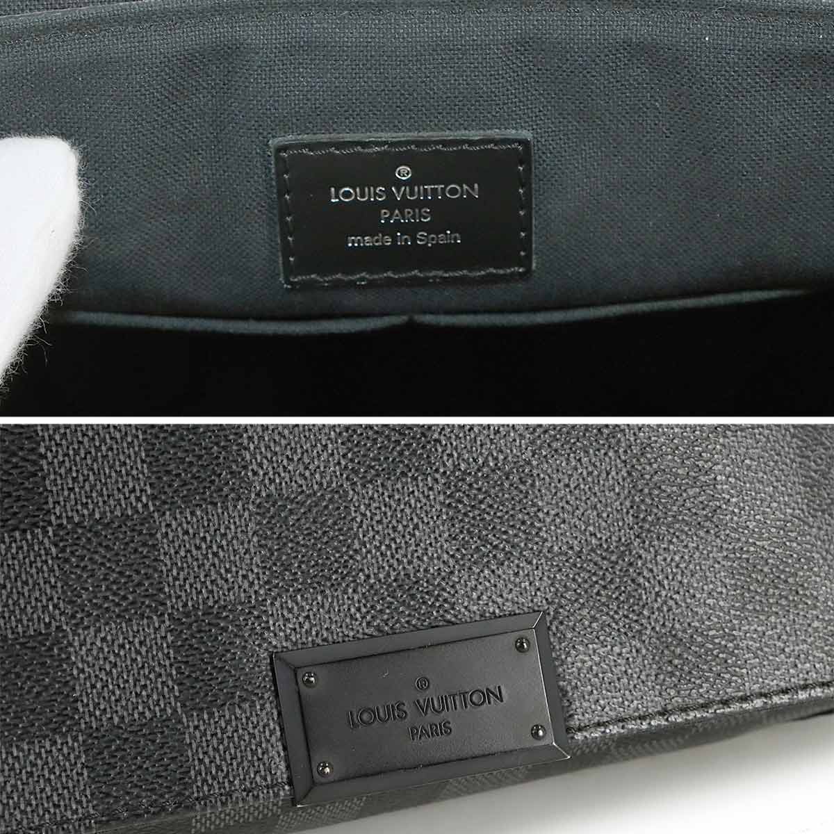 Damier Graphite District PM Shoulder Bag Black N41260
