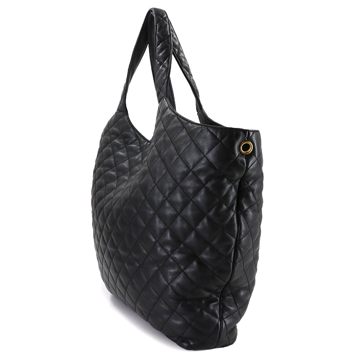 Icare Maxi Shopping Tote Bag Leather Black 698651