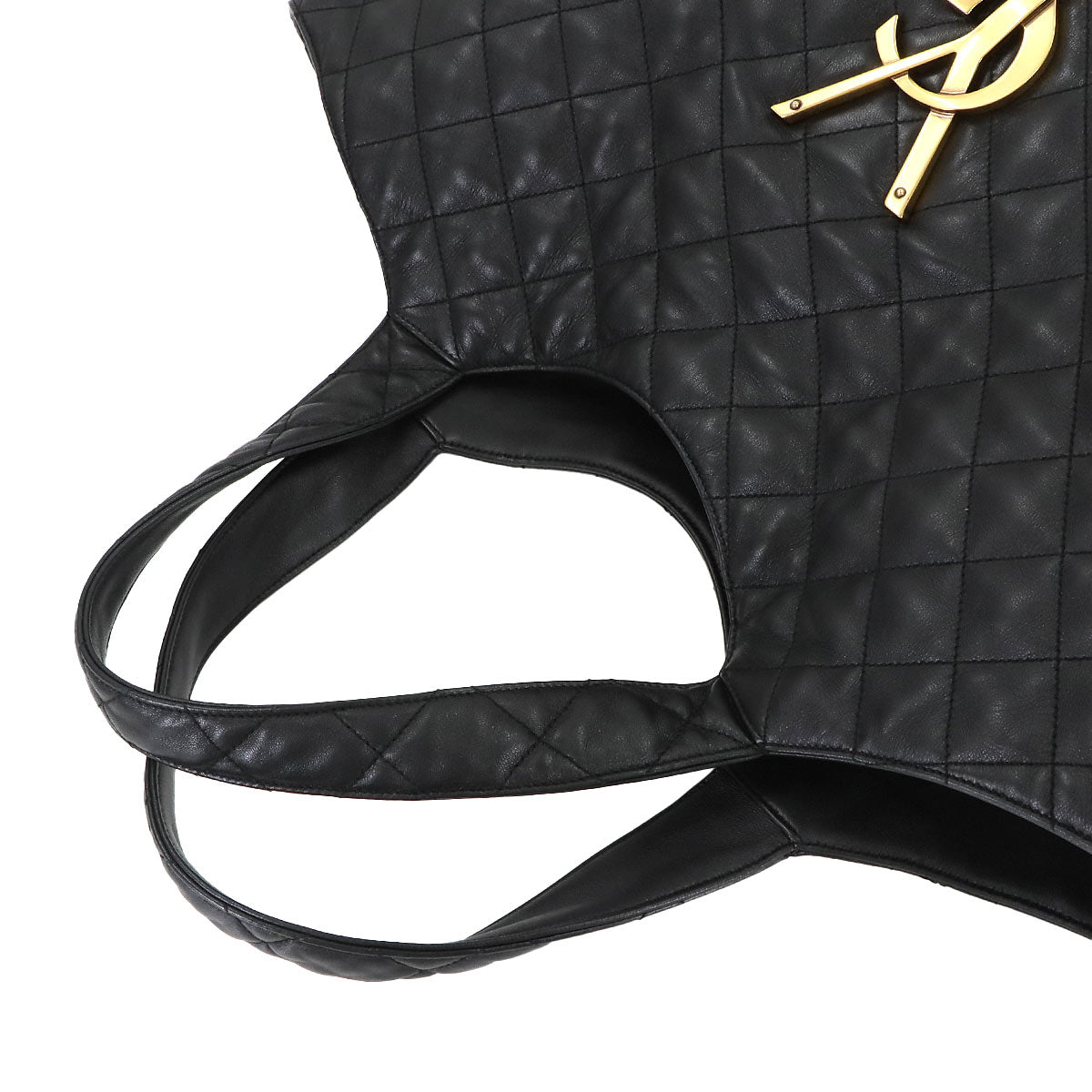 Icare Maxi Shopping Tote Bag Leather Black 698651