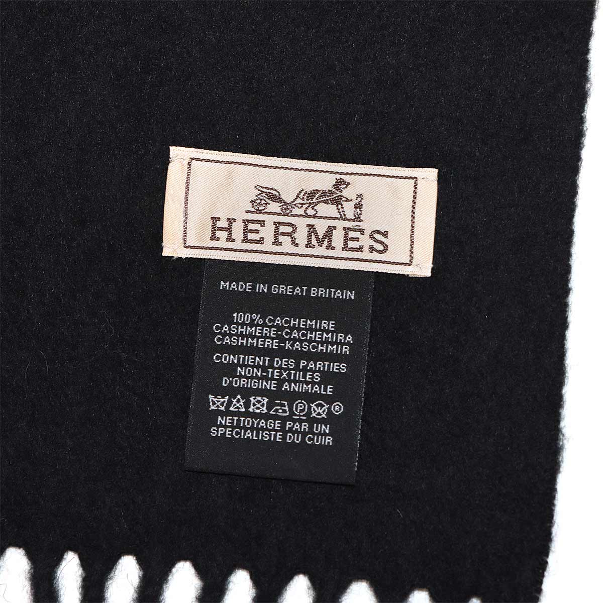 Wild horse Winter Scarf Cashmere 100% Black