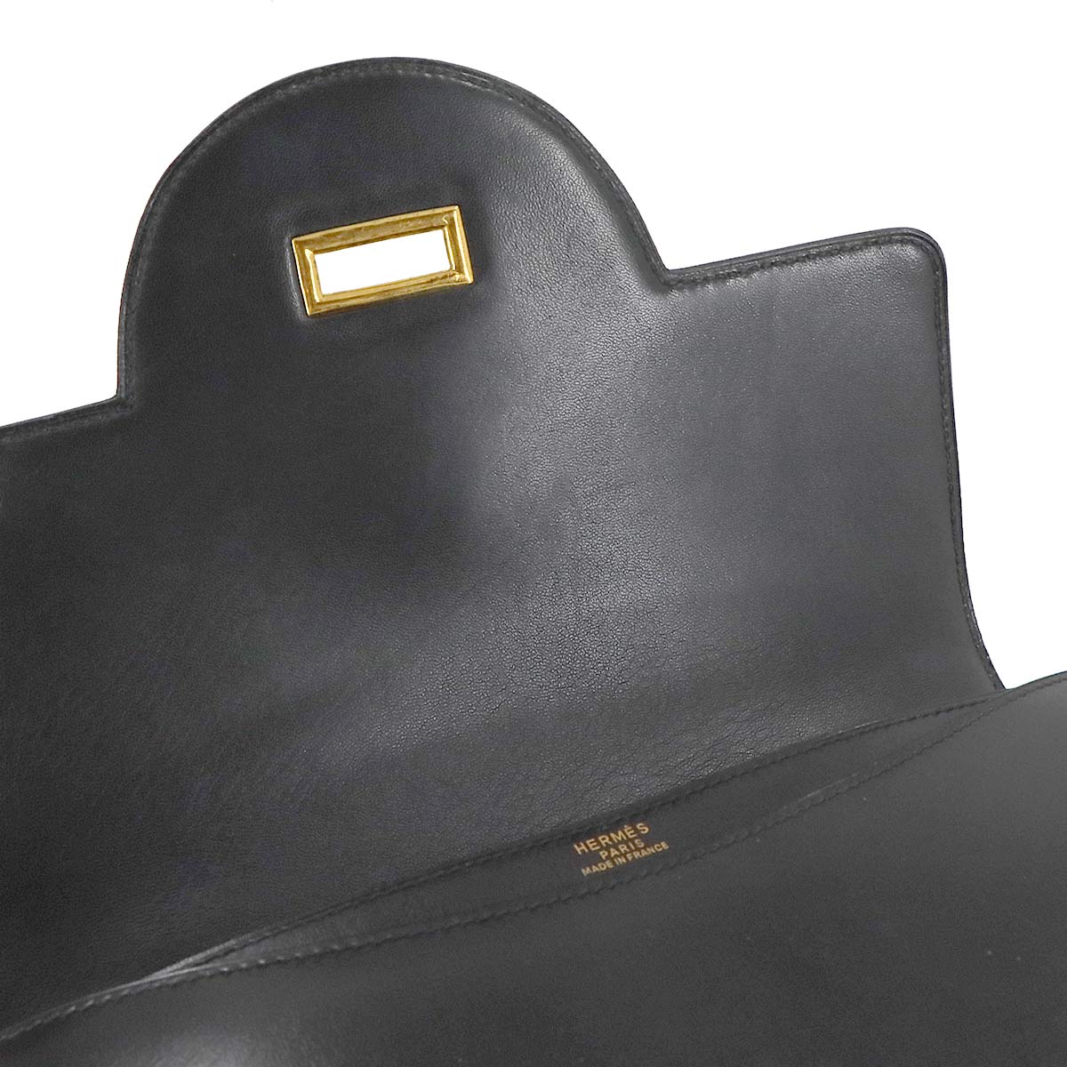 Sandrine Shoulder Bag Box Calf Leather Black Vintage Purse