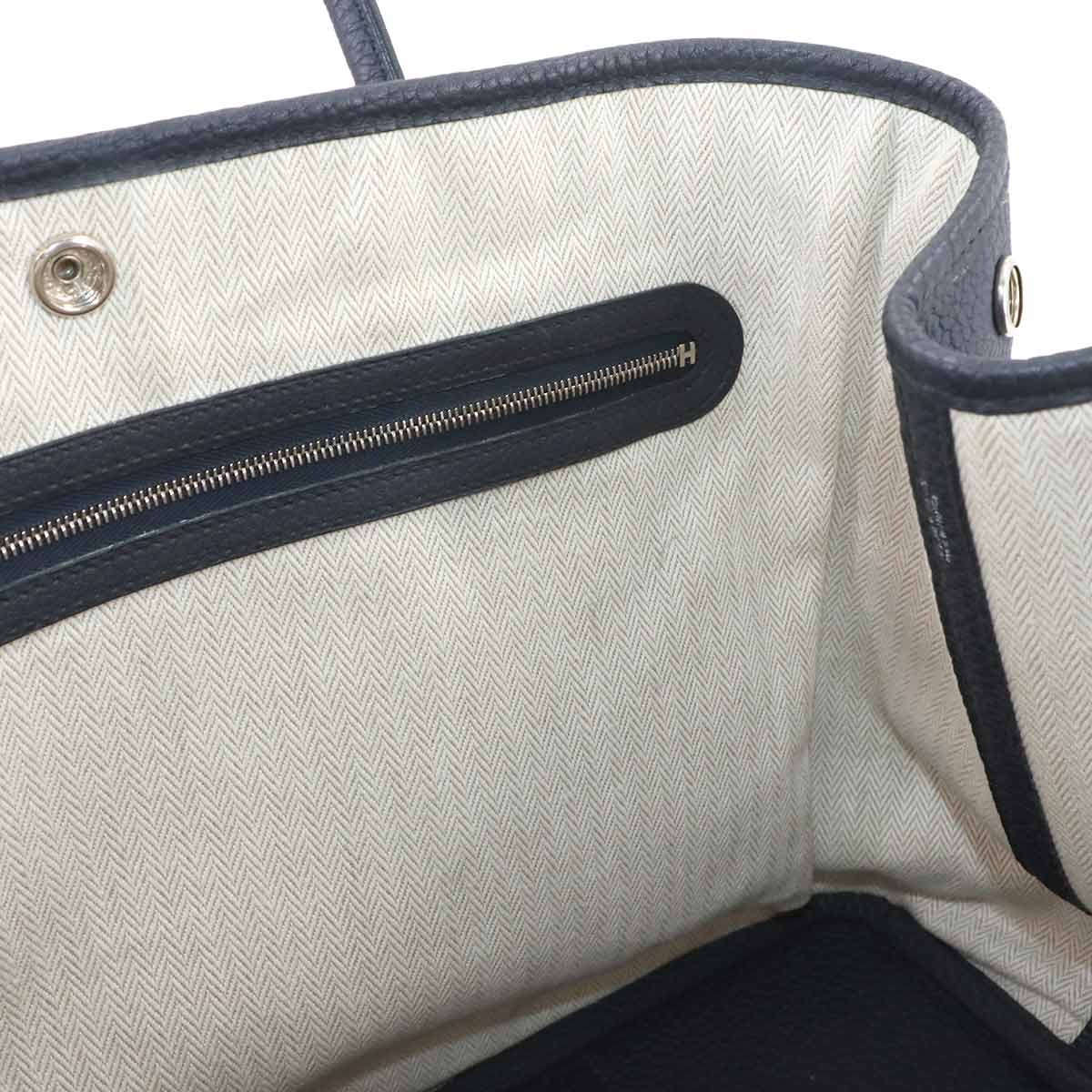 Garden Party PM Tote Bag Negonda Leather Blue Indigo Purse