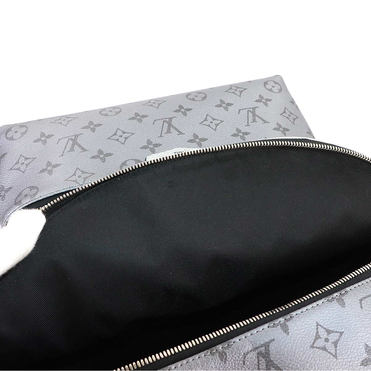 Taigarama Discovery Backpack Leather Silver M30835