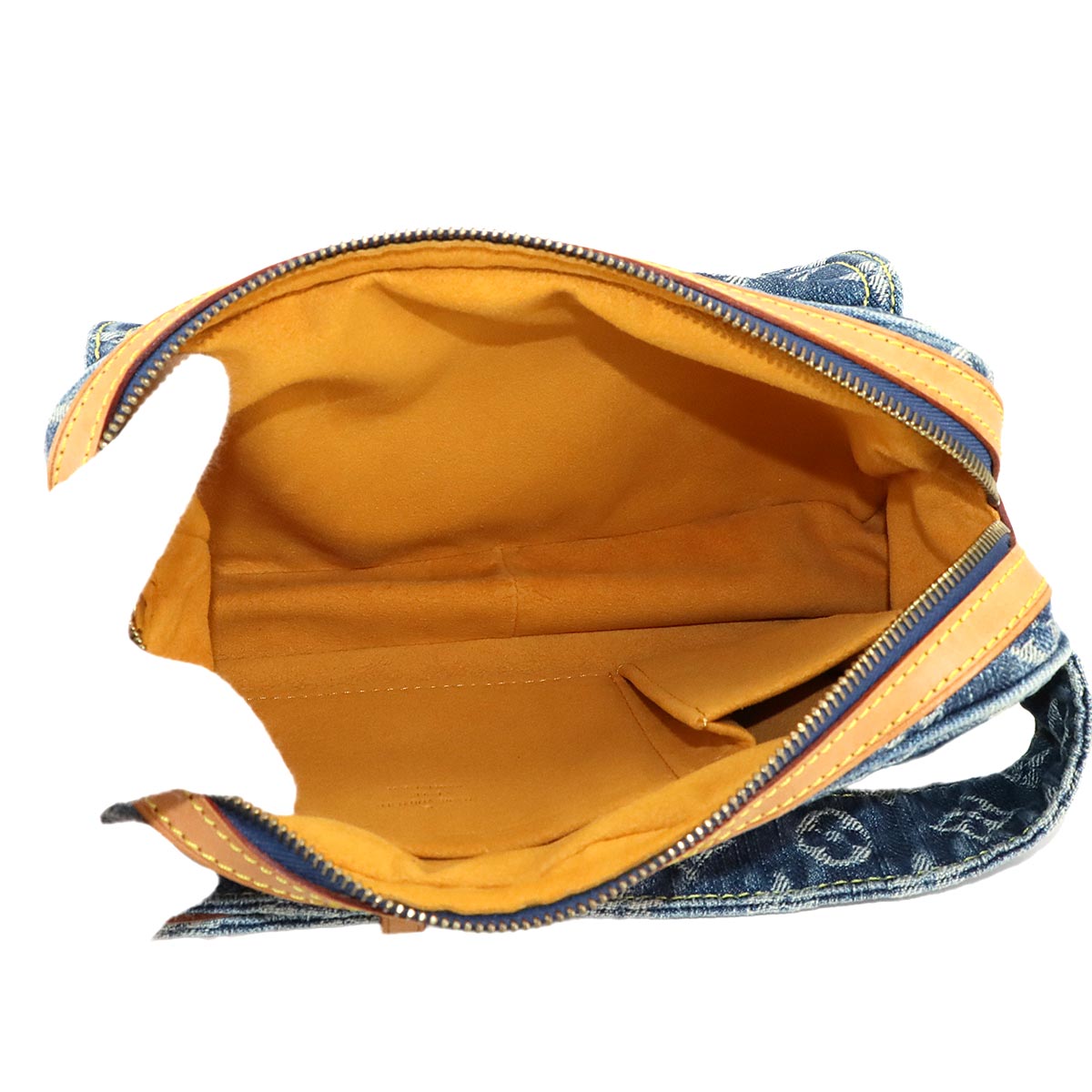 Monogram Denim Bum Bag Waist Pouch Canvas Blue M95347