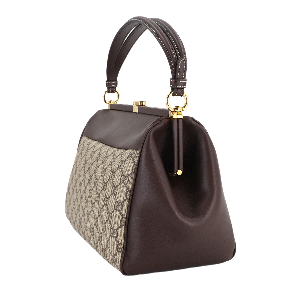 Ophidia Virgo Hand Shoulder Bag GG Supreme Leather Beige 726428