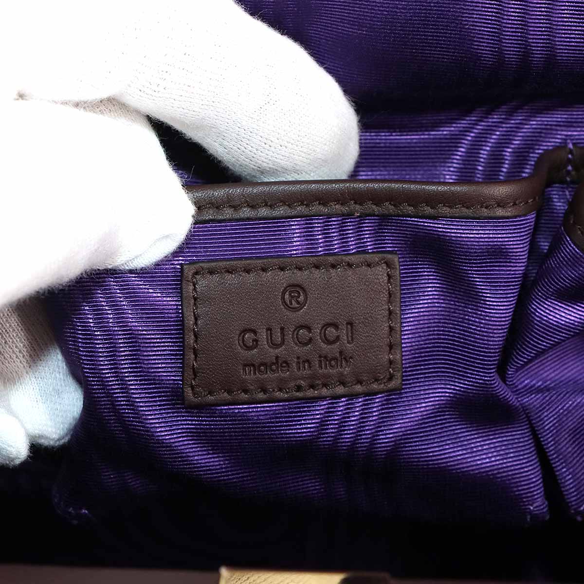 Ophidia Virgo Hand Shoulder Bag GG Supreme Leather Beige 726428