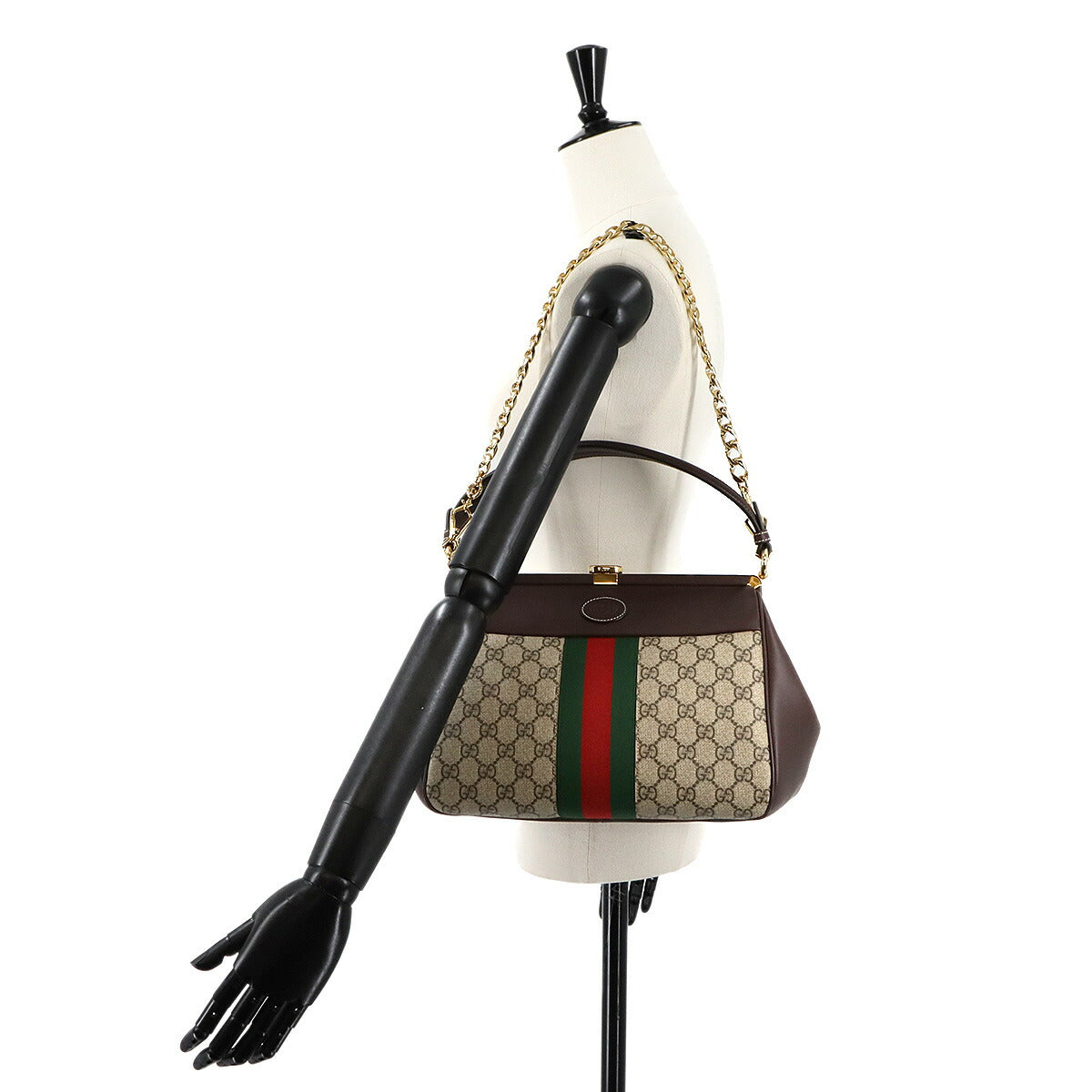 Ophidia Virgo Hand Shoulder Bag GG Supreme Leather Beige 726428