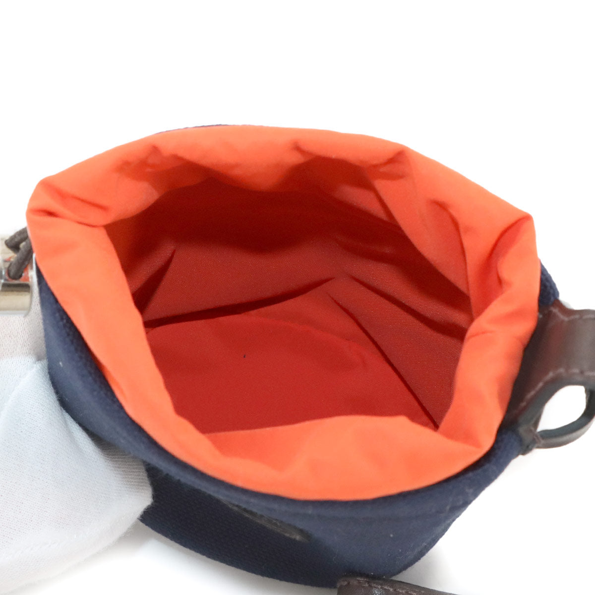 Treats Pouch Canvas Veau Barenia Navy Feu