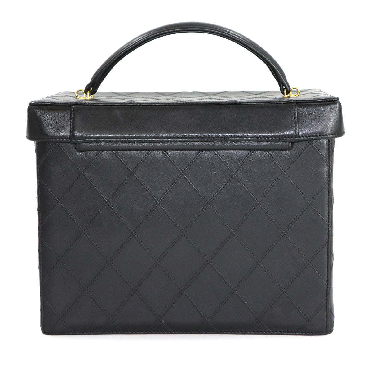 Bicolore Vanity Hand Shoulder Bag Leather Black A01620 Purse