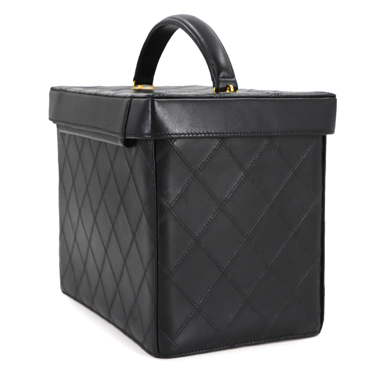 Bicolore Vanity Hand Shoulder Bag Leather Black A01620 Purse