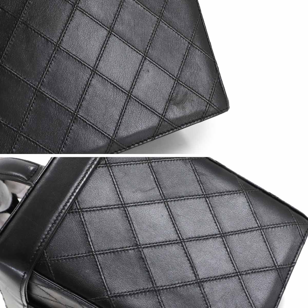 Bicolore Vanity Hand Shoulder Bag Leather Black A01620 Purse