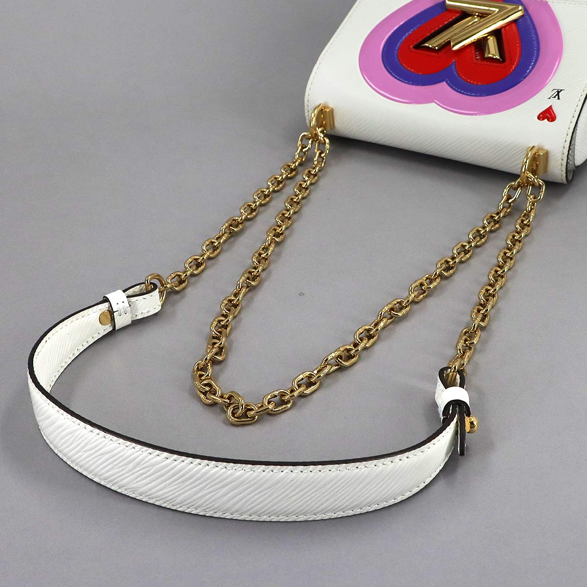 Game On Epi Twist MM Shoulder Bag Leather Blanc M57460