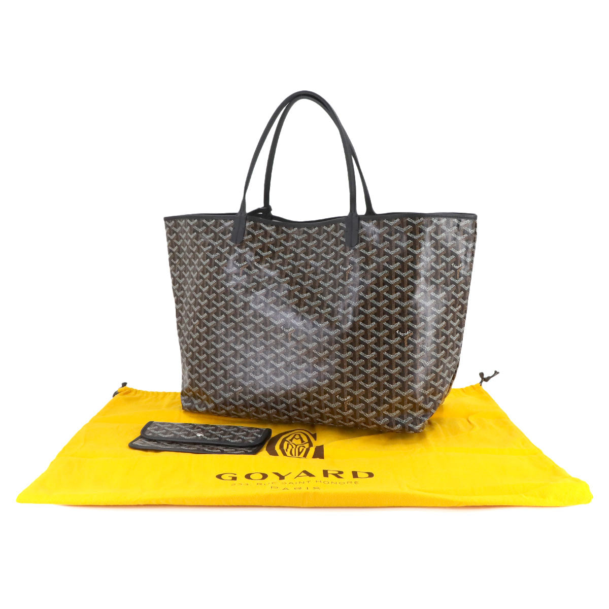 Saint Louis GM Tote Bag PVC Leather Black Unisex