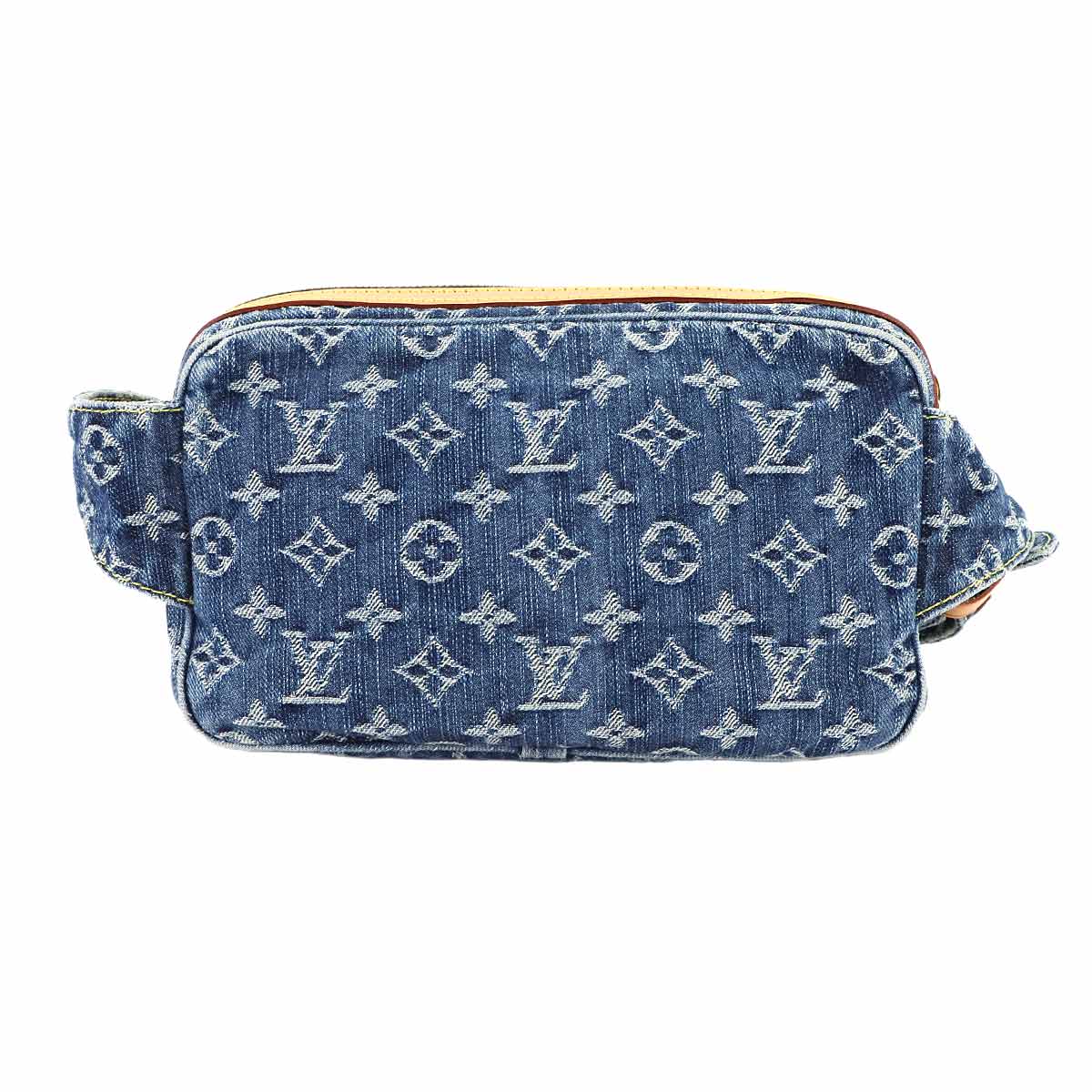 Monogram Denim Bum Bag Waist Pouch Canvas Blue M95347