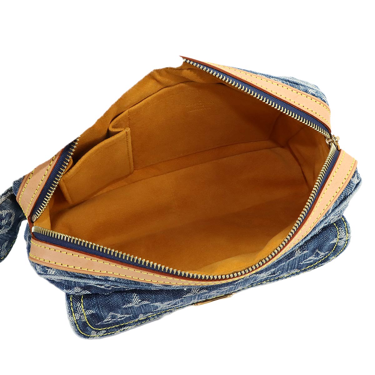 Monogram Denim Bum Bag Waist Pouch Canvas Blue M95347