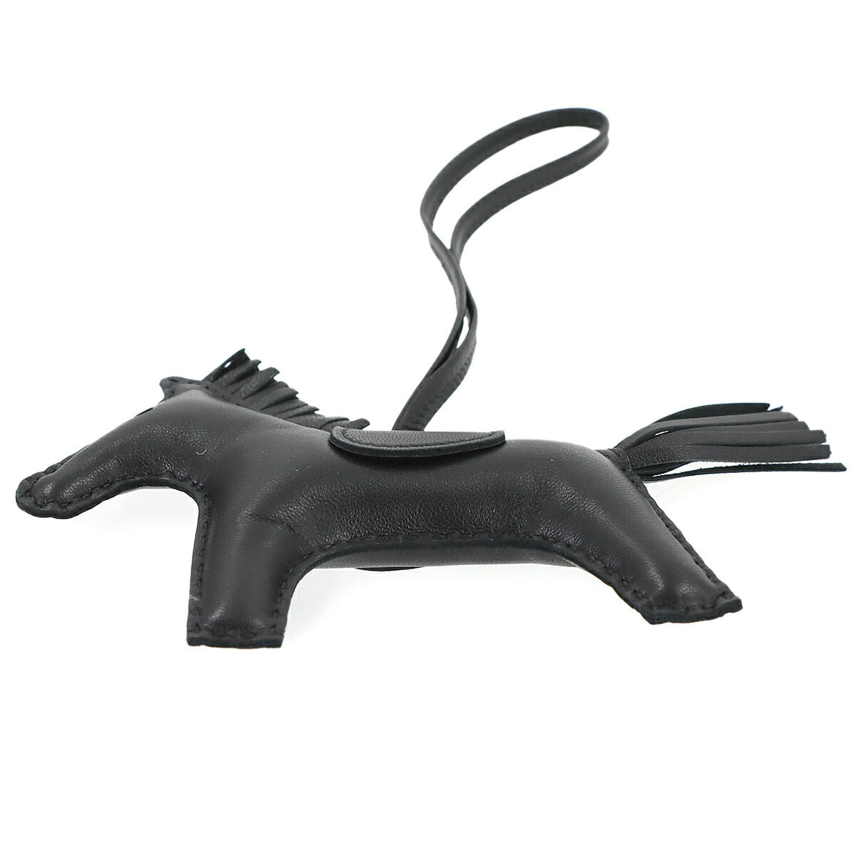 Rodeo MM Bag Charm Agneau Milo So Black Y Horse Accessory