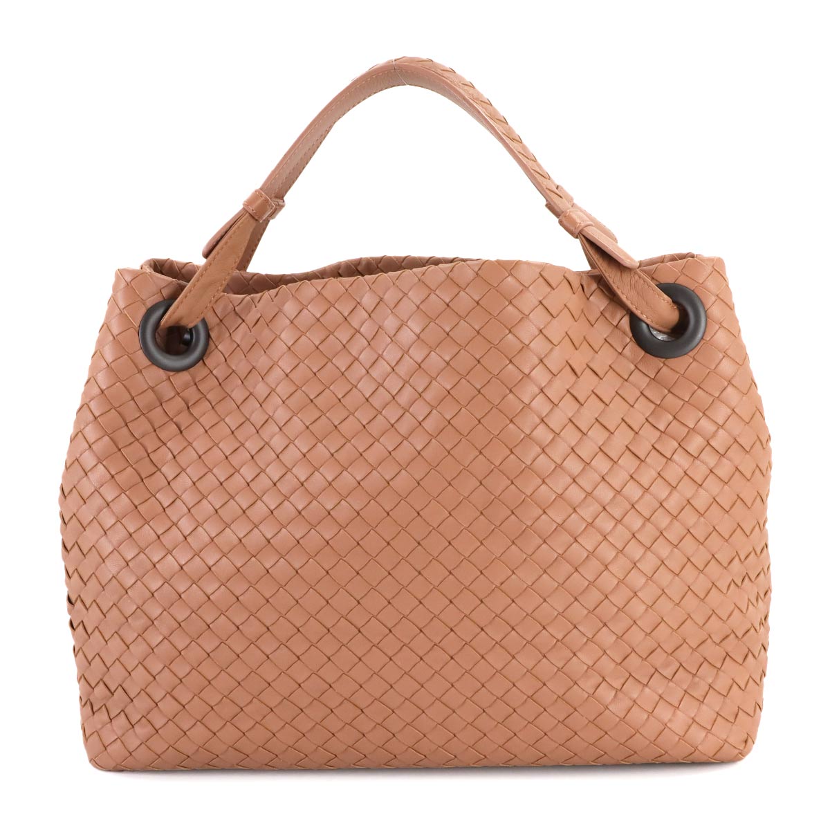 Intrecciato Medium Garda Tote Bag Leather Pink Purse