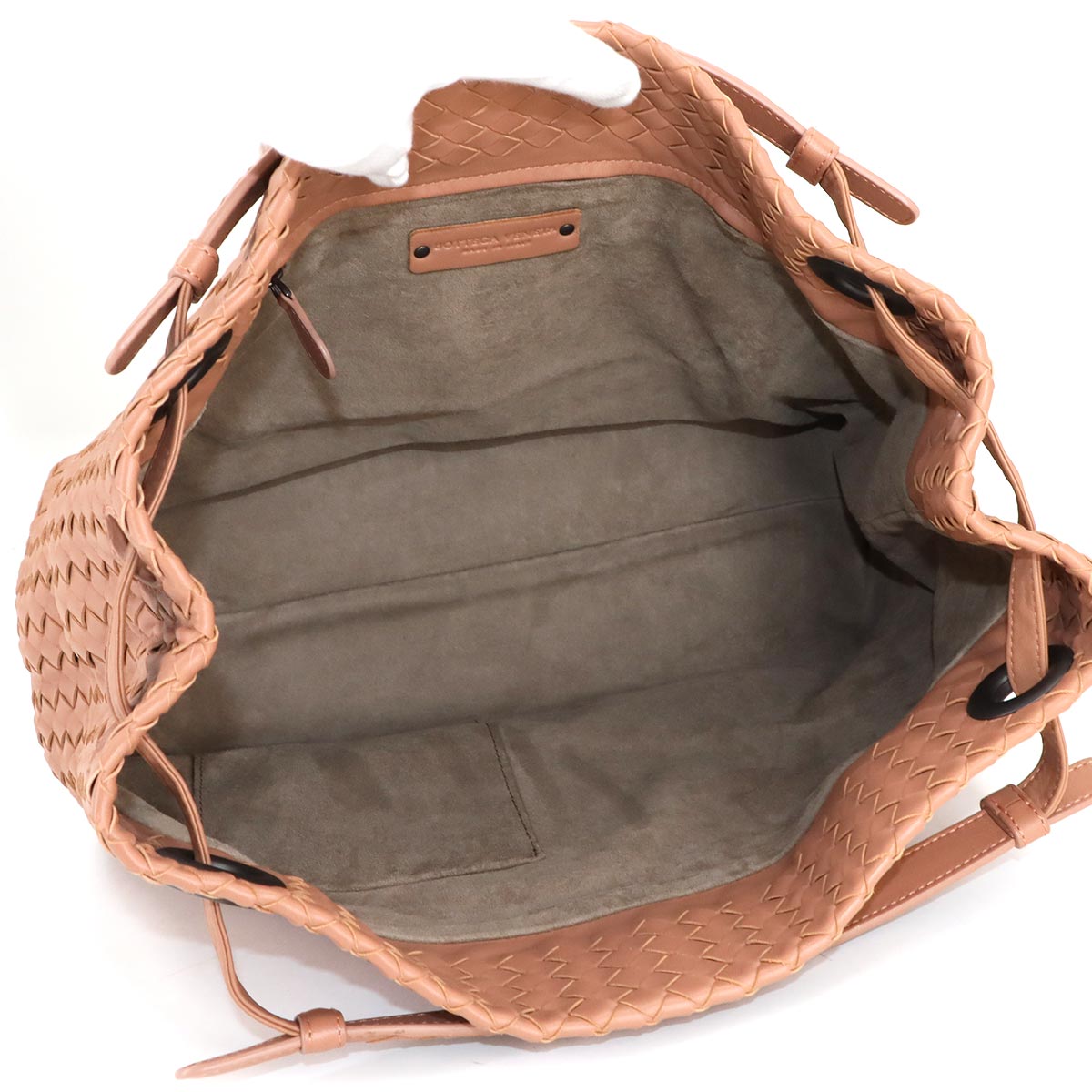 Intrecciato Medium Garda Tote Bag Leather Pink Purse