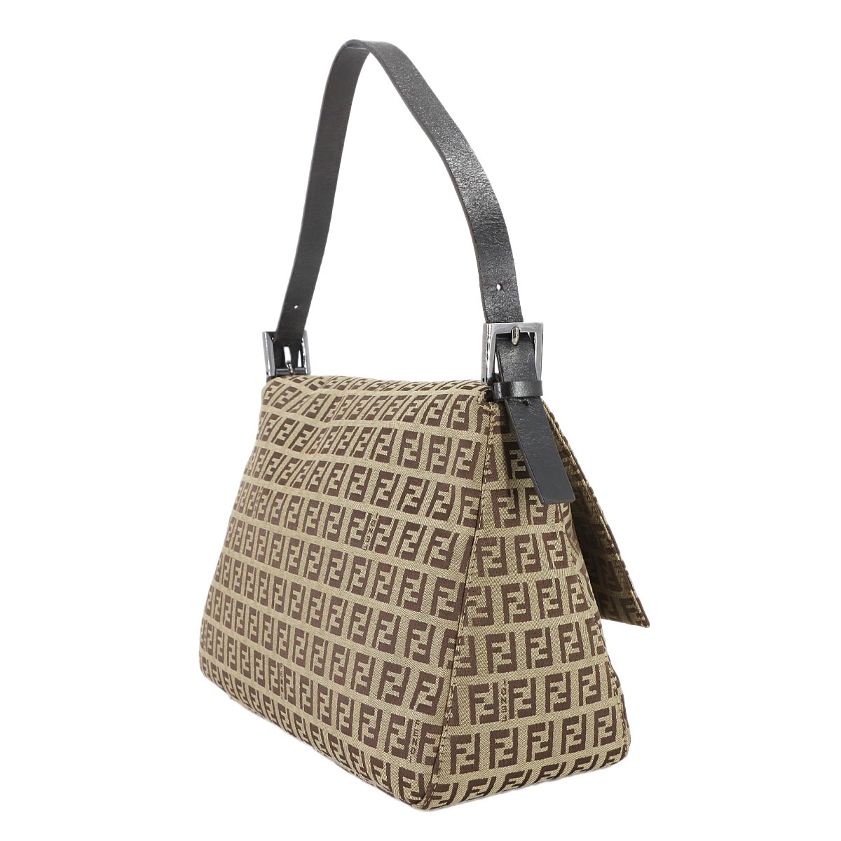 Zucchino Mamma Baguette Shoulder Bag Canvas Brown Beige 8BR001