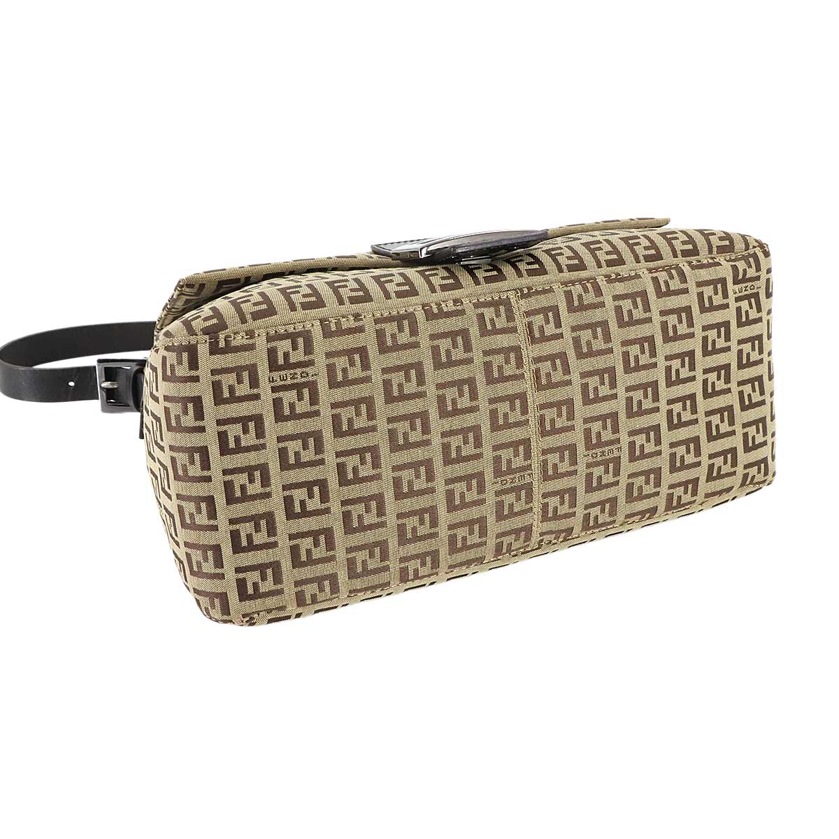 Zucchino Mamma Baguette Shoulder Bag Canvas Brown Beige 8BR001