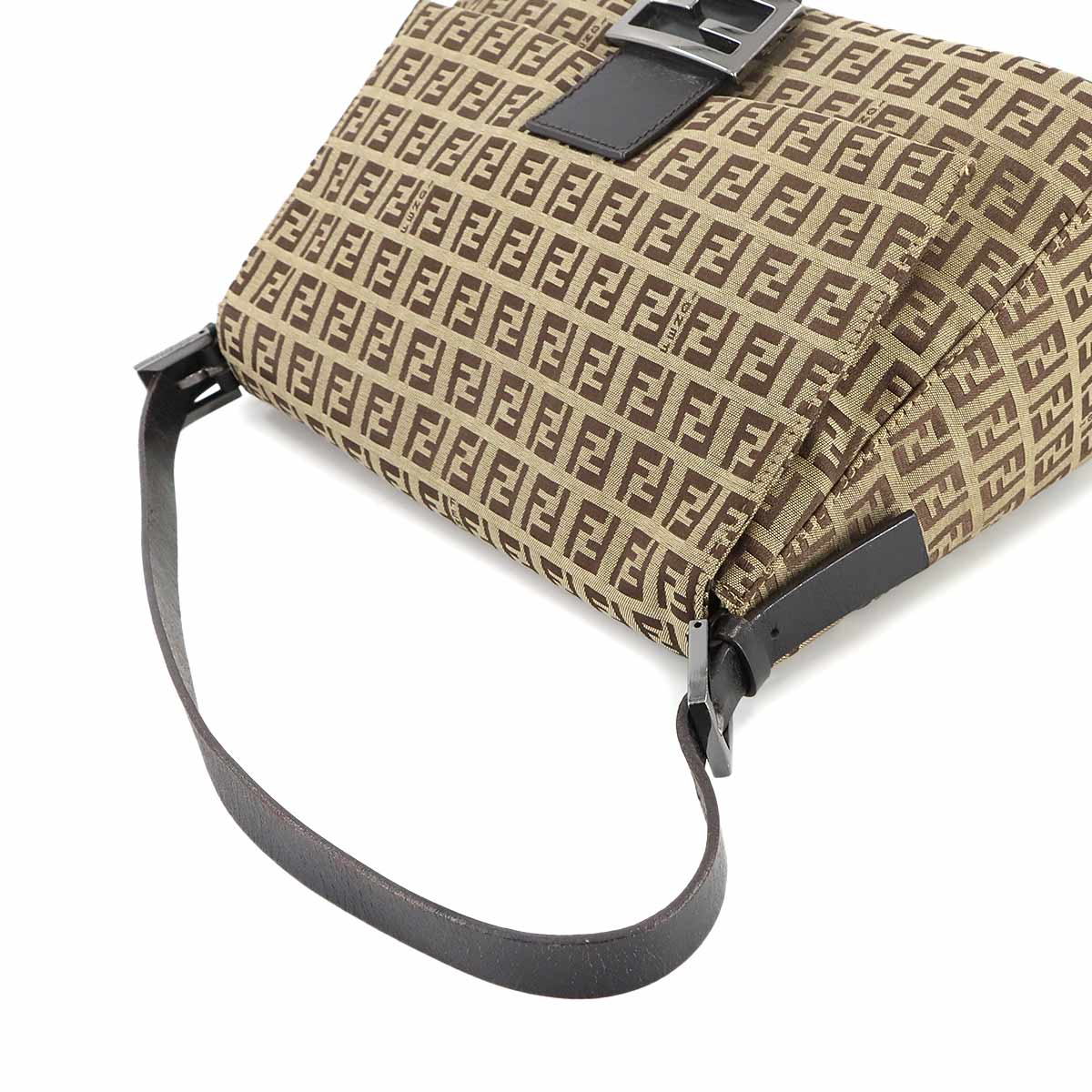 Zucchino Mamma Baguette Shoulder Bag Canvas Brown Beige 8BR001