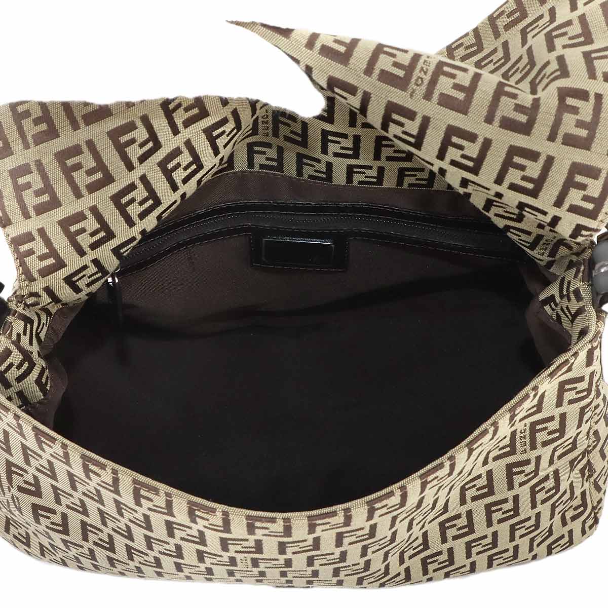 Zucchino Mamma Baguette Shoulder Bag Canvas Brown Beige 8BR001