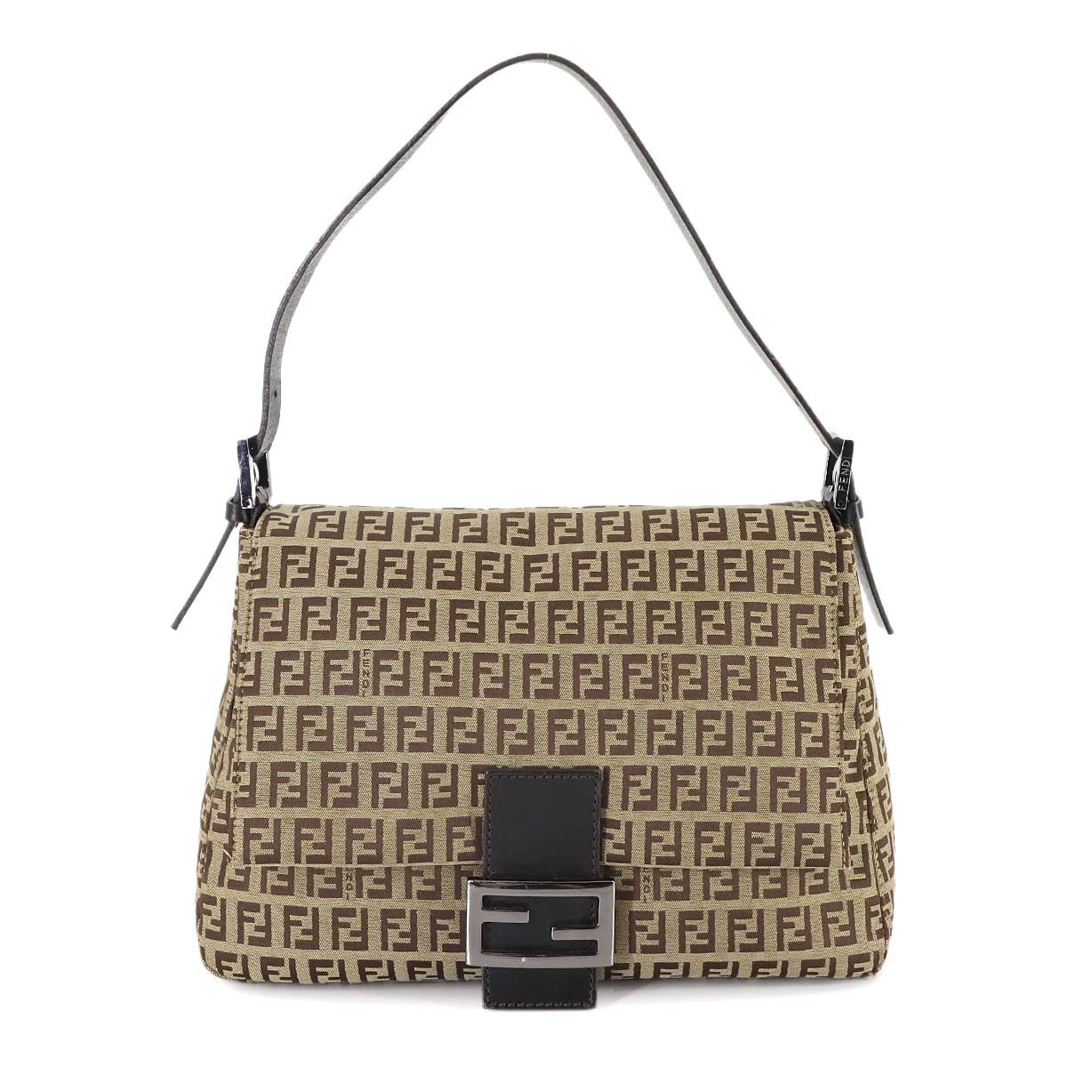 Zucchino Mamma Baguette Shoulder Bag Canvas Brown Beige 8BR001