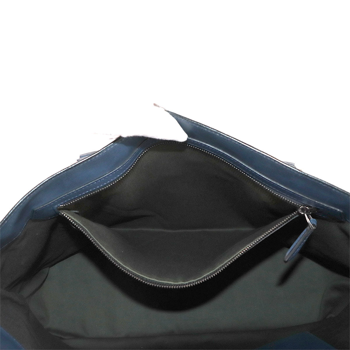 Calligraphy Toujours Tote Bag Venezia Leather Navy Purse