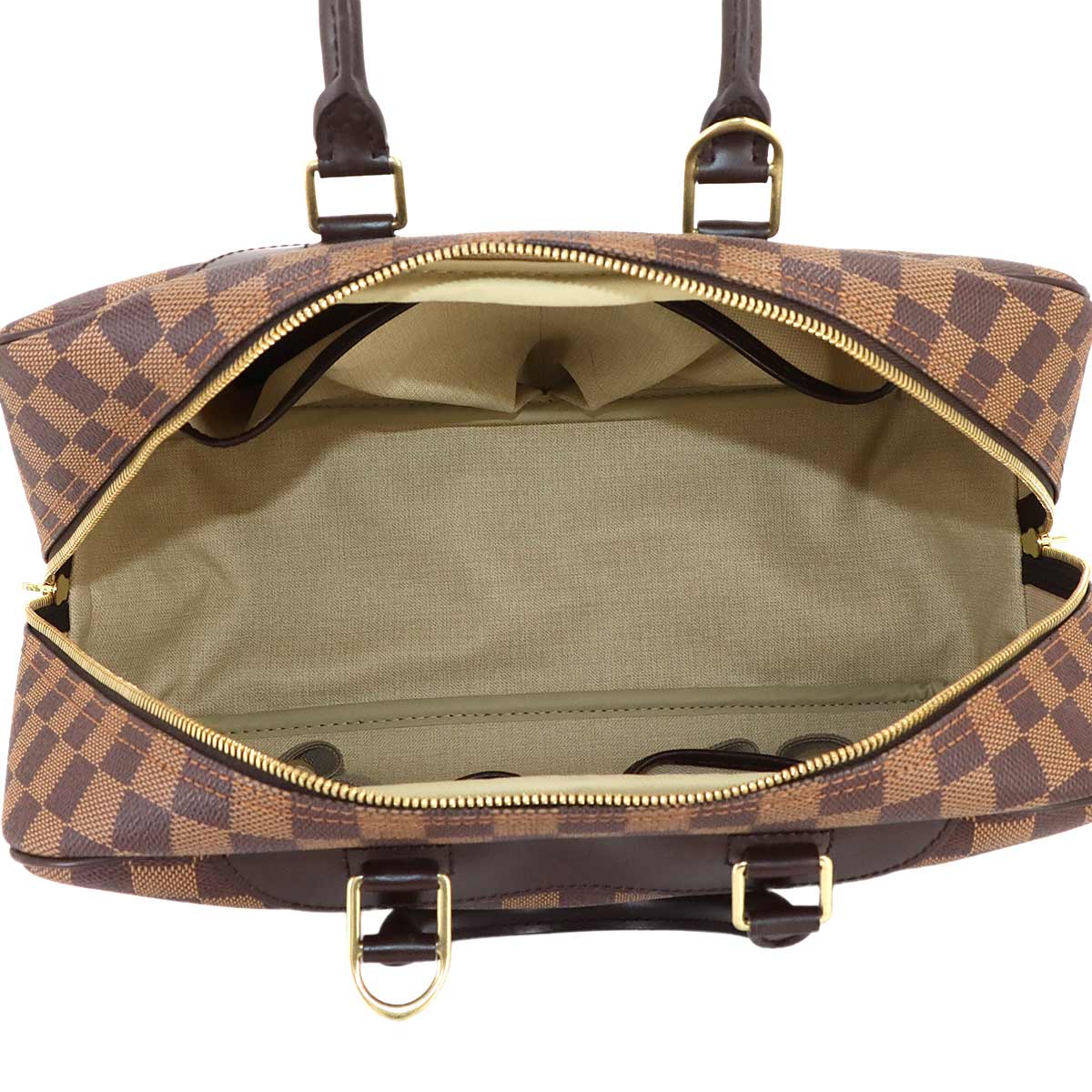 Damier Deauville SPO Hand Bag Ebene N47272 Brown Purse