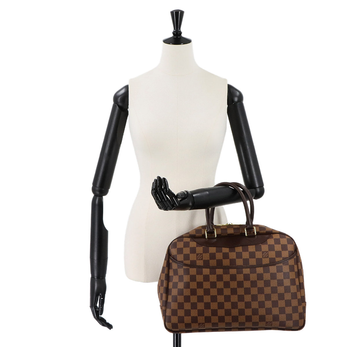 Damier Deauville SPO Hand Bag Ebene N47272 Brown Purse