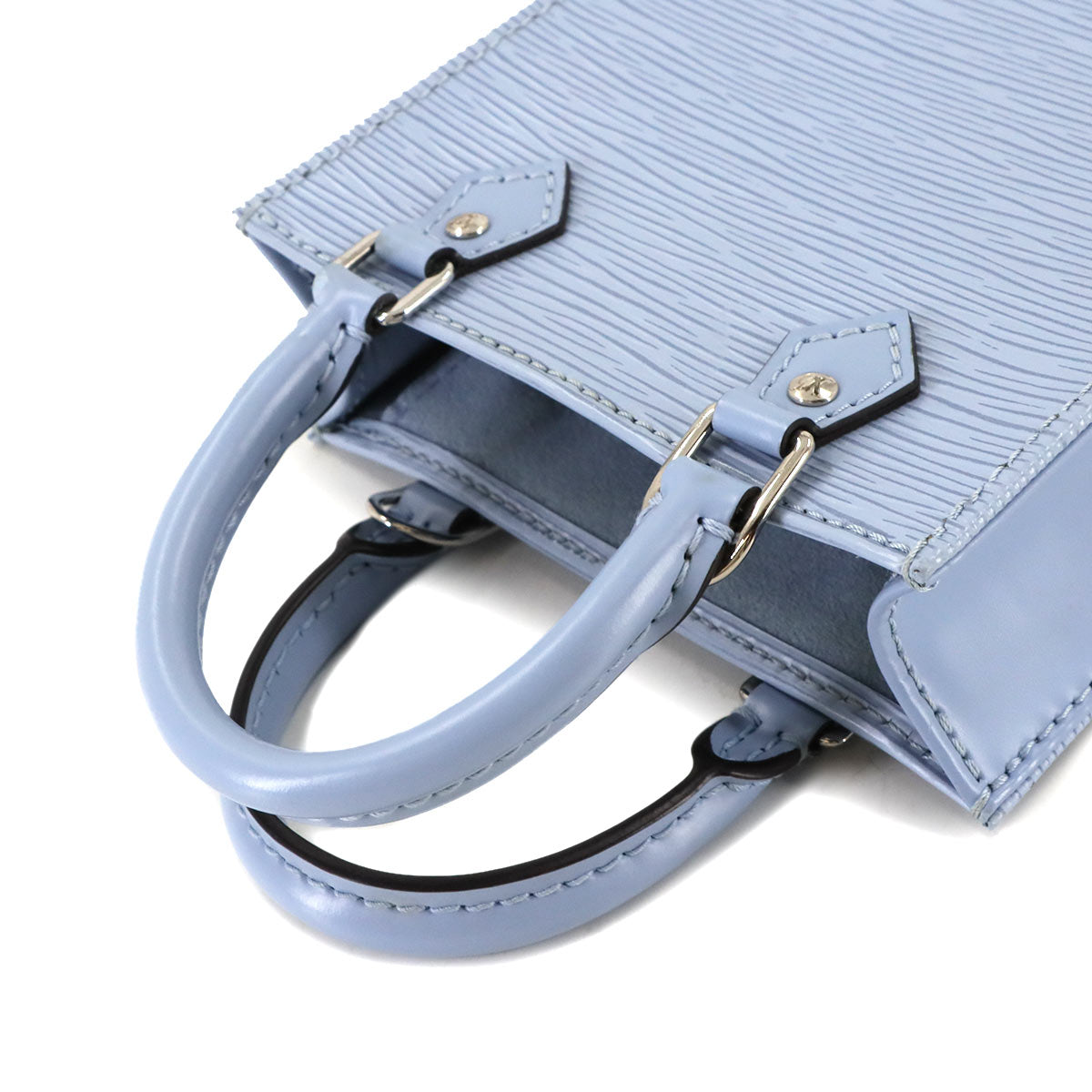 Epi Petit Sac Plat Hand Shoulder Bag Leather Blue M81069