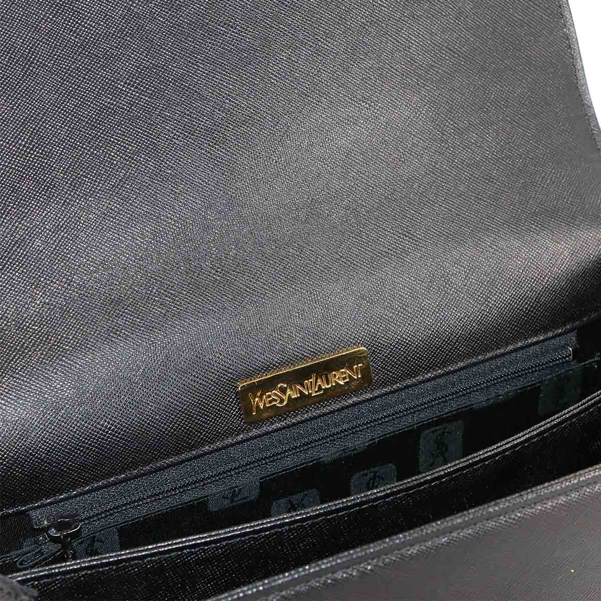 Shoulder Bag Leather Black Purse