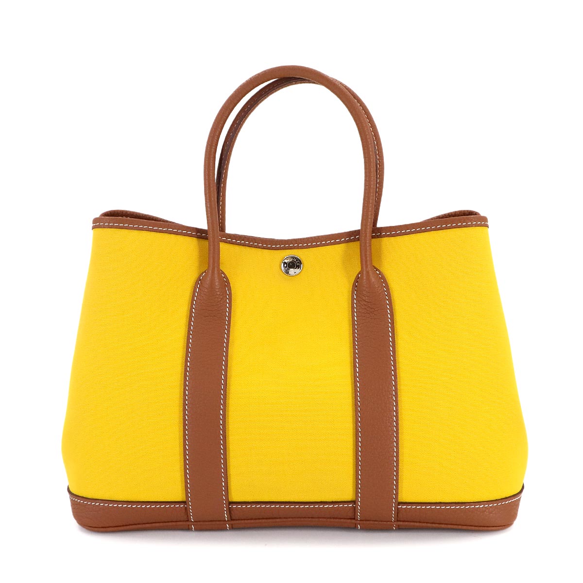 Garden Party TPM Tote Bag Toiel officier Leather Jaune de naples