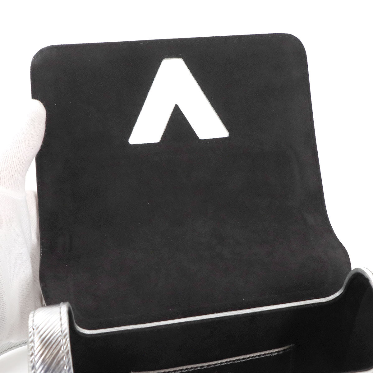 Epi Twist PM Shoulder Bag Leather Argent M50323 Purse